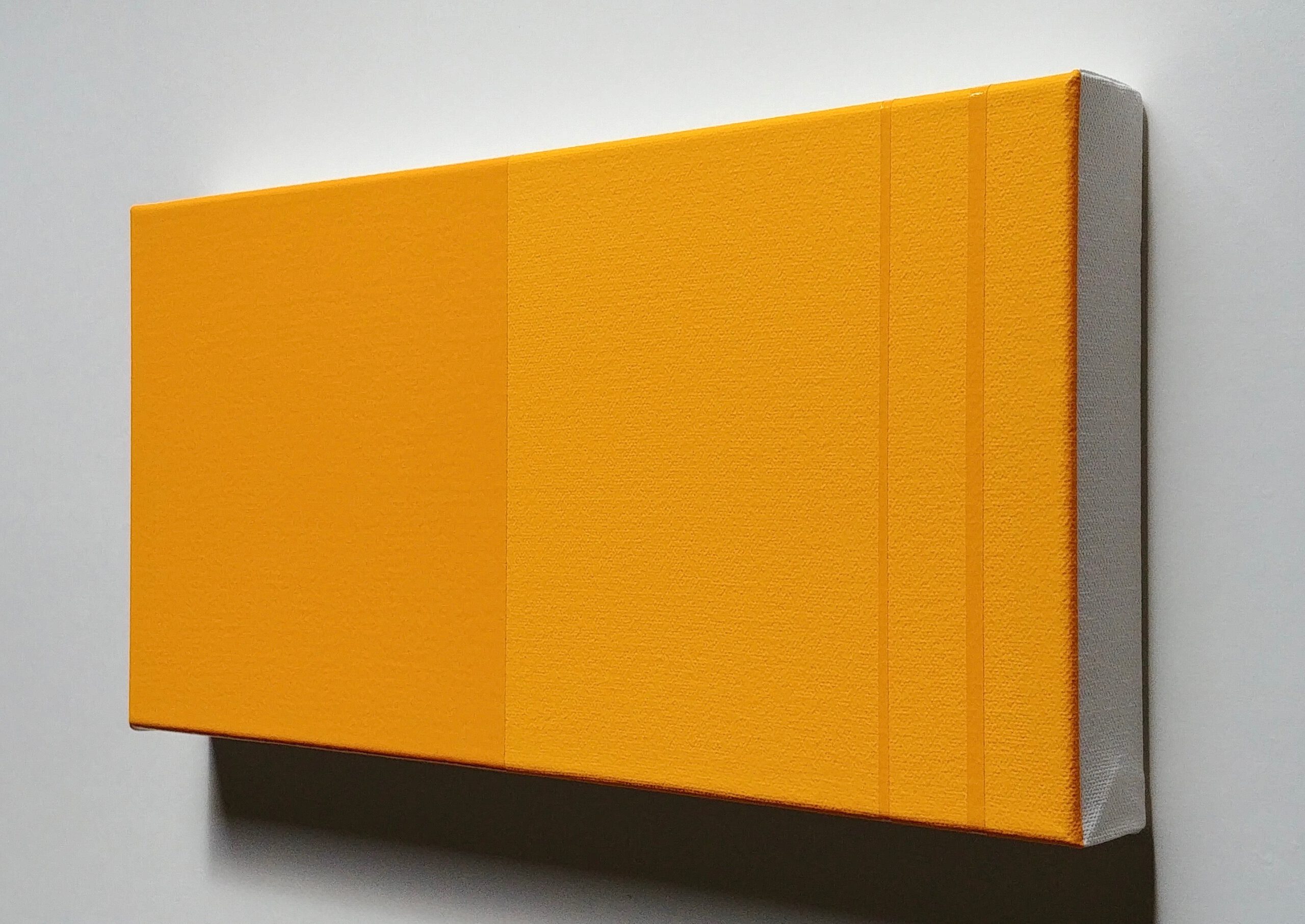 Philippe Chitarrini -Sans titre (orange/orange) Acrylique mate et huile brillante sur toile - 20 x 40 x 4 cm - 2022, Galerie Floss Schultz